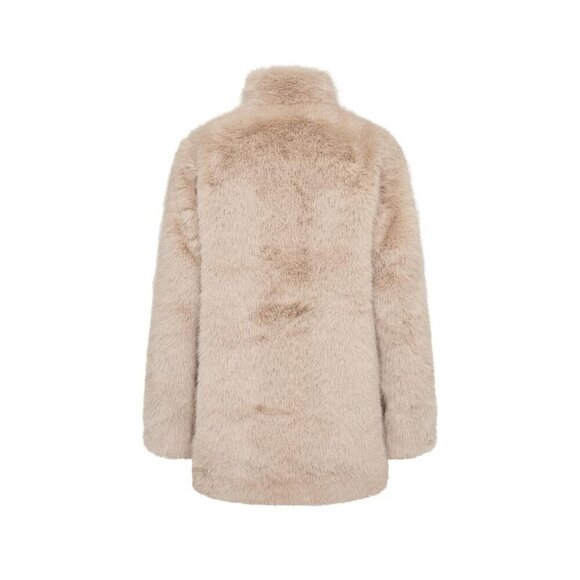 NWT SOYA CONCEPT NAIDA Cream Faux Fur Jacket - Picture 10 of 10